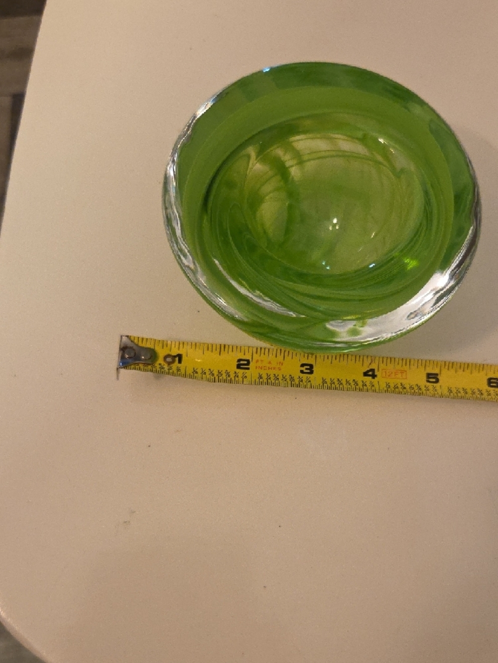 Kosta Boda Atoll Lime Green Glass Art Votive Holder Decorative Home Accent - Picture 4 of 4